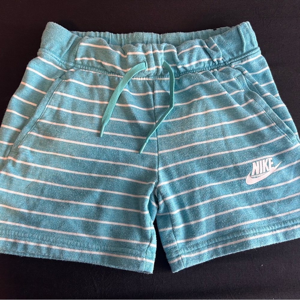 Nike Kids' Teal Striped Shorts